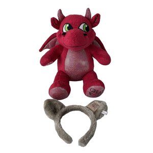 Build-a-Bear Great Wolf Lodge Dragon Plush & Great Wolf Lodge Youth Headband Toy